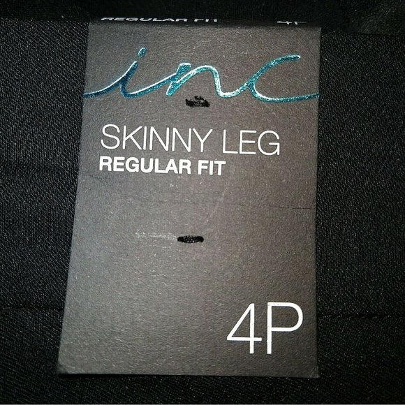 INC International Concepts Pants Womens Size 4 Petite Skinny Leg Stripe … - Picture 7 of 8